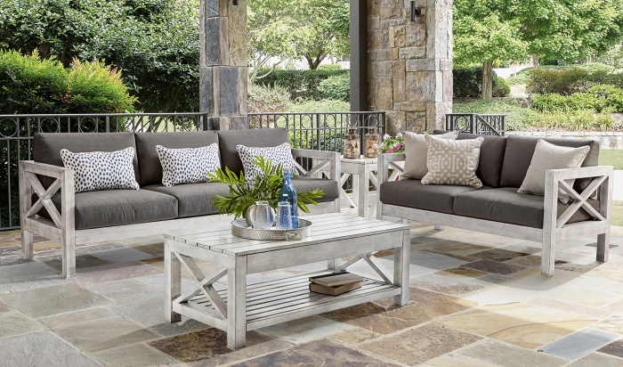 South Sea Outdoor Mayfair 3-Piece Sectional Seating Set in Pebble CODE:UNIV10  for 10% Off