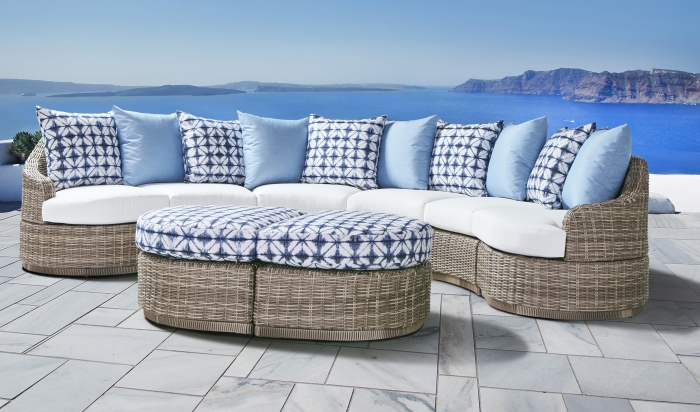 South Sea Outdoor Mayfair 3-Piece Sectional Seating Set in Pebble CODE:UNIV10  for 10% Off