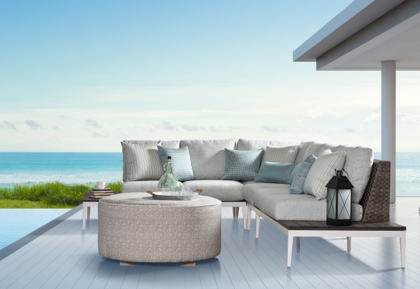 South Sea Outdoor New Java 3-Piece Outdoor Sectional Set w/ Square